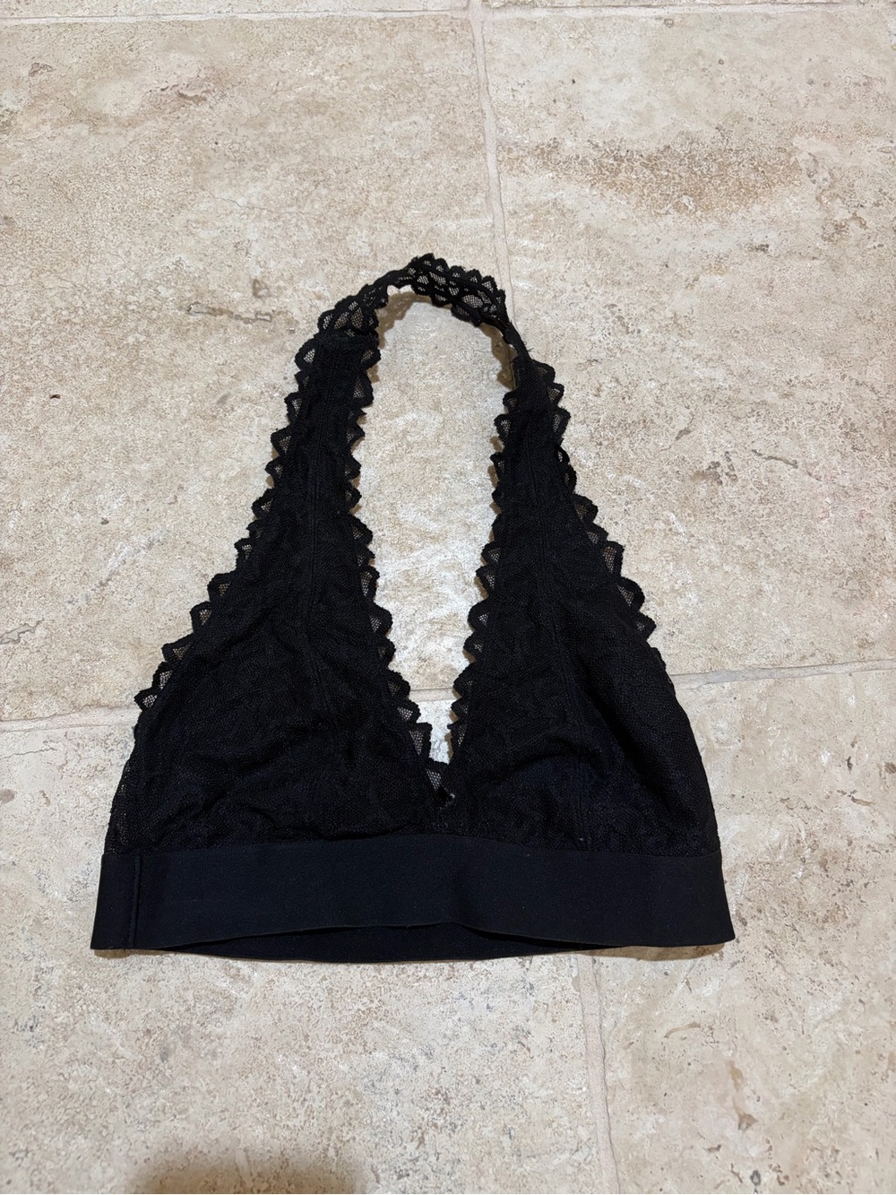 Vs Pink black lace bralette